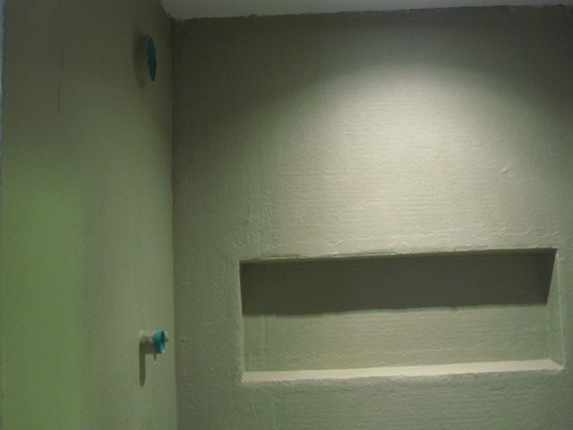 shower niche finished will be about 15